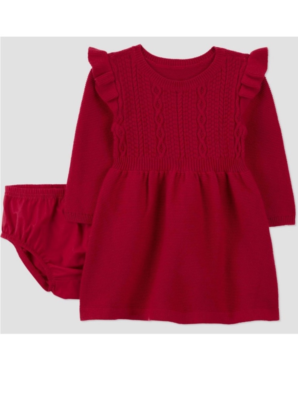 Carter's Just One You Holiday Sweater dress and diaper cover